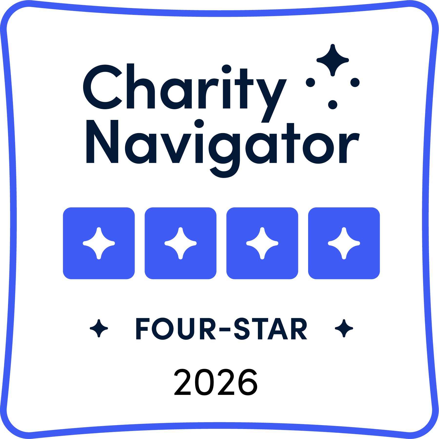 Charity Navigator Four-Star Rating badge 2026